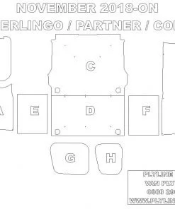 Alternative view of Nov 2018-On L1 Berlingo / Partner / Combo Plyline kit