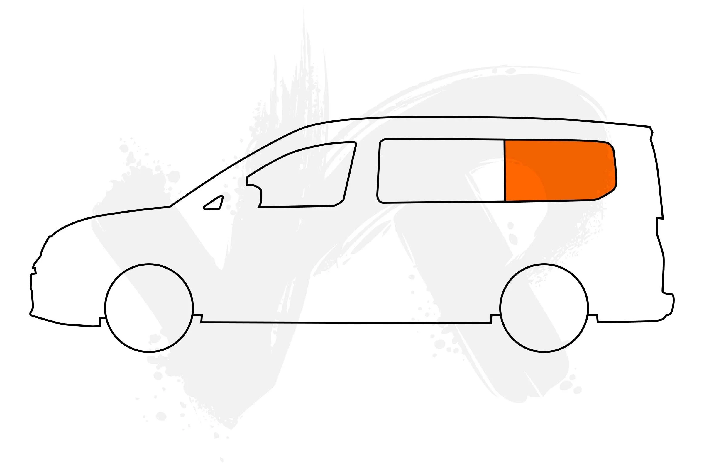Ford Transit Connect 2022> (LWB L2) Rear Fixed Window In Privacy Tint - Image 2