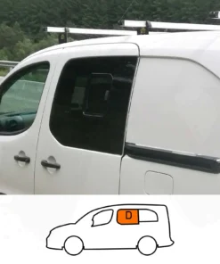 Partner/Berlingo N/S/F Opening Window in Privacy Tint