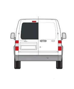 Transit Connect Back Door Glass In Privacy Tint