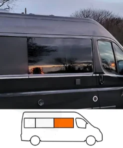 Ducato/Boxer/Relay/Movano (MWB/LWB/XLWB) Front Fixed Window In Privacy Tint