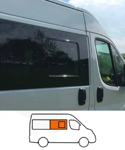 Ducato/Boxer/Relay/Movano (SWB) Front Opening Window In Privacy Tint