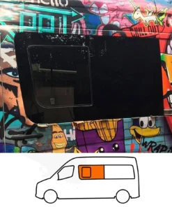 Sprinter/Crafter MWB/LWB/XLWB FRONT Sliding Window in Privacy Tint