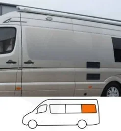 Sprinter/Crafter LWB/XLWB REAR Fixed Window in Privacy Tint