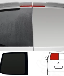 Alternative view of VW T5/T5.1/T6/T6.1 O/S Twin Rear Door Window In Privacy Tint (Offside)